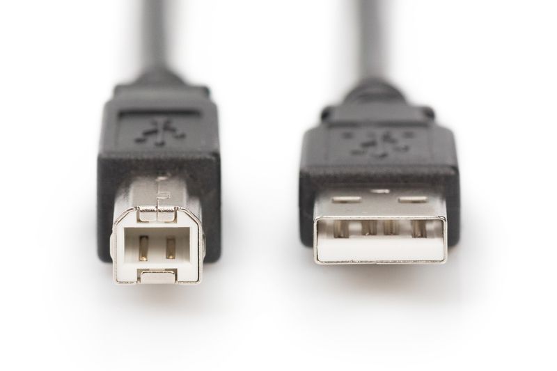 Assmann USB2.0 connection cable type A - B M/M 1,8m Black