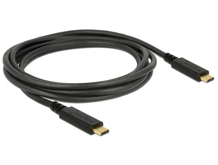 DeLock USB 3.1 Gen 1 (5 Gbps) cable Type-C to Type-C 2m 3A E-Marker