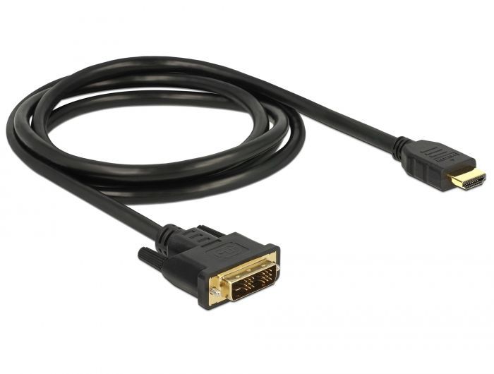 DeLock DVI-D (Single Link) male > HDMI-A male 1,5m Black
