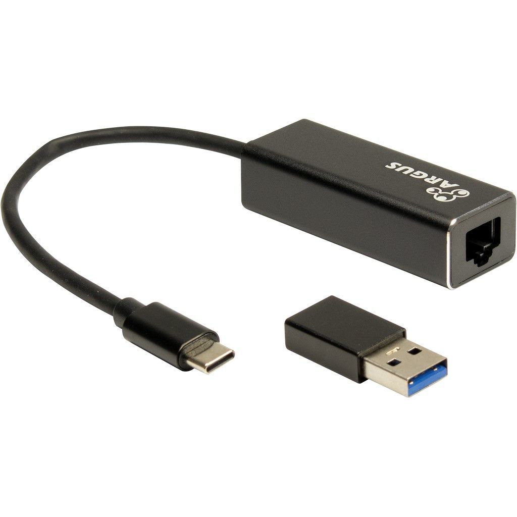 Inter-Tech Argus IT-732 USB-C Gigabit Ethernet Adapter Black