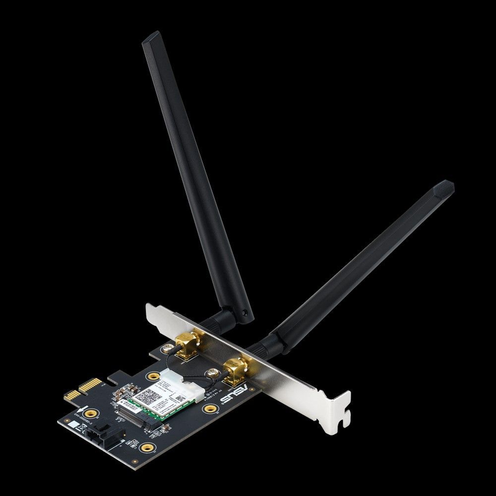 Asus PCE-AX3000 Dual Band PCI-E WiFi 6 (802.11ax). Supporting 160MHz Bluetooth