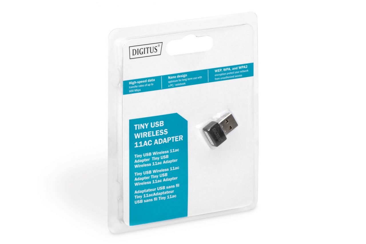 Digitus Wireless 11AC USB 2.0 adapter, 600Mbps