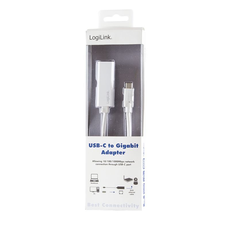 Logilink USB-C 3.1 to Gigabit adapter White