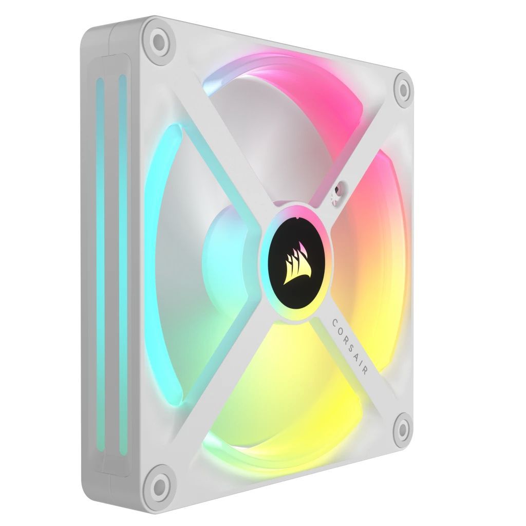 Corsair iCUE LINK QX140 RGB 140mm PWM PC Fans Starter Kit with iCUE LINK System Hub White