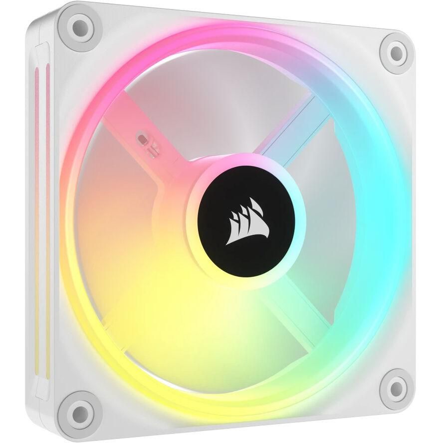Corsair iCUE LINK QX120 RGB 120mm PWM PC Fans Starter Kit with iCUE LINK System Hub White