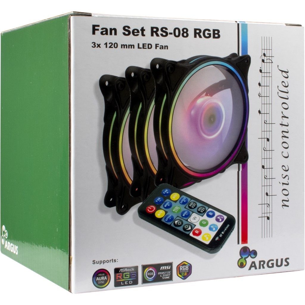 Inter-Tech ARGUS RGB-FAN SET RS-08