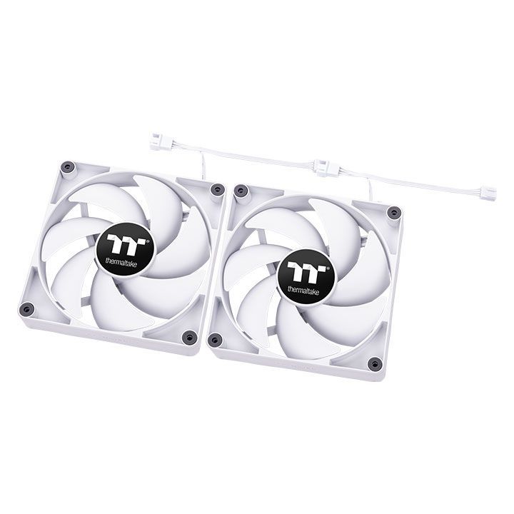 Thermaltake CT140 PC Cooling Fan White (2-Fan Pack)