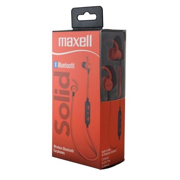Maxell BT100 Solid Bluetooth Earphone Red