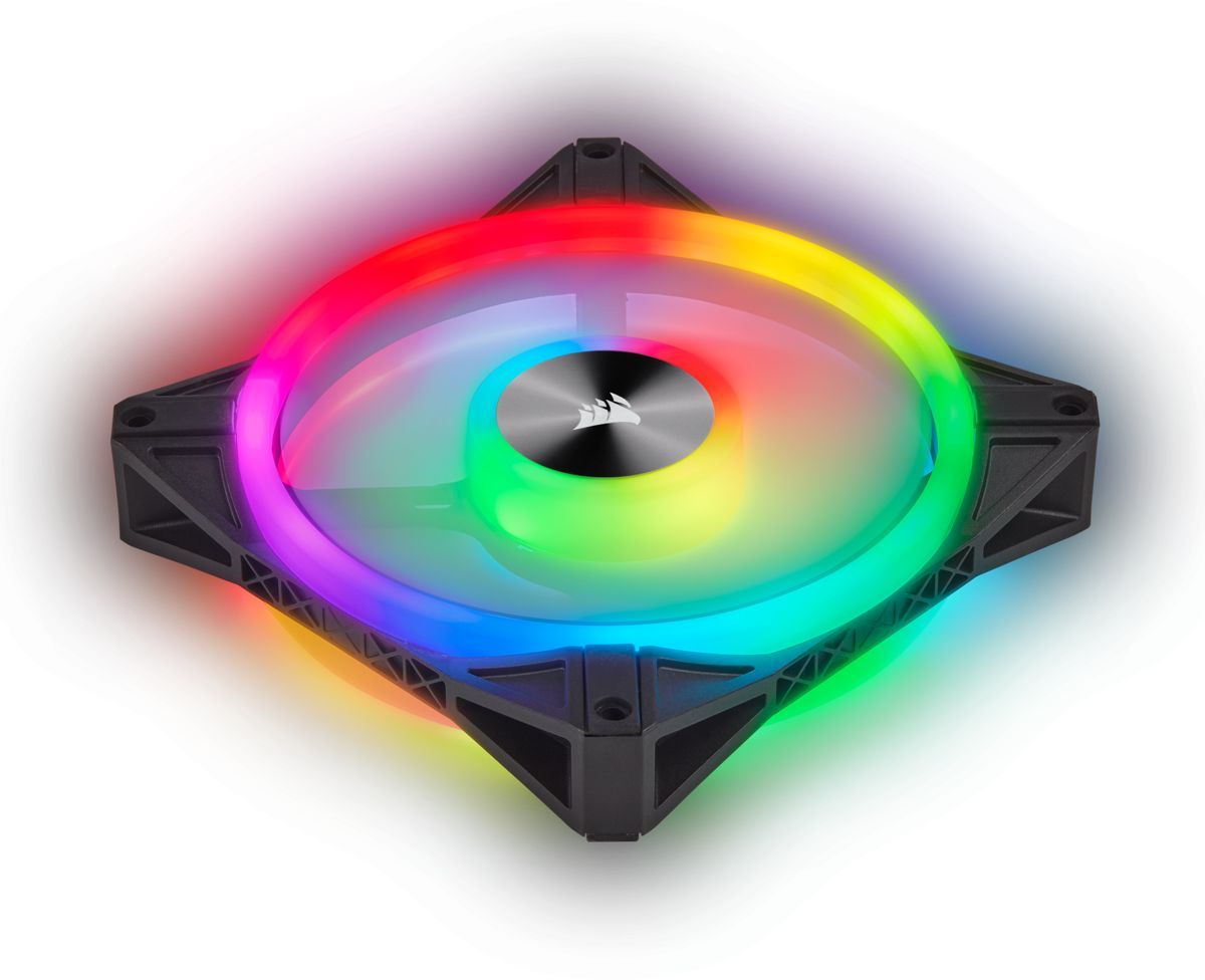 Corsair iCUE QL140 RGB PWM Dual Fan Kit with Lighting Node CORE