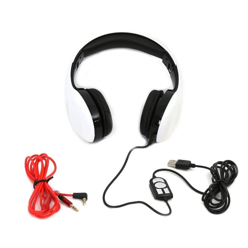 Platinet Omega FH4920B Freestyle Headset mini jack+USB Mic White