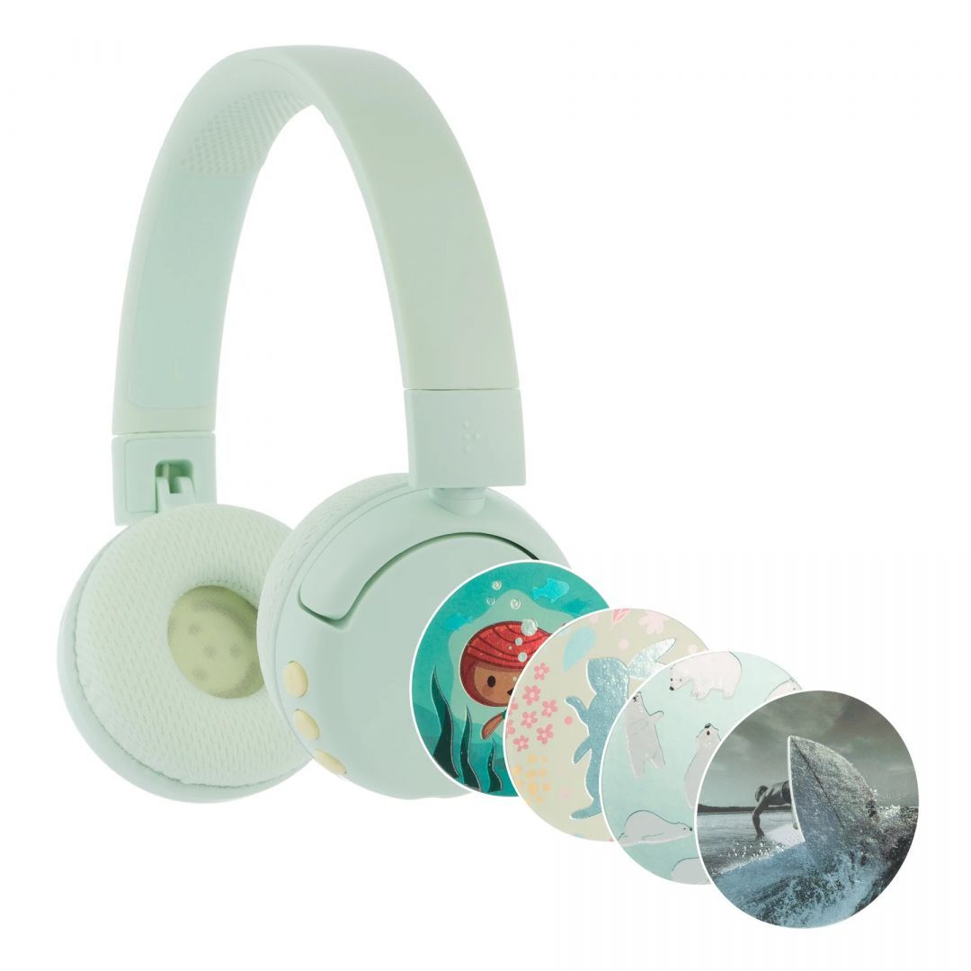 BuddyPhones POP Fun Bluetooth Headset for Kids Green PopFun