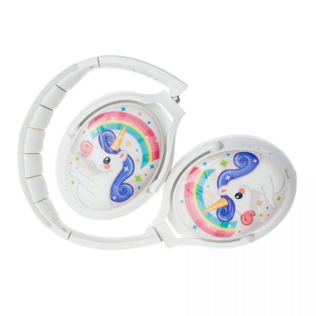 BuddyPhones Cosmos+ Wireless Bluetooth Headset for Kids Snow White