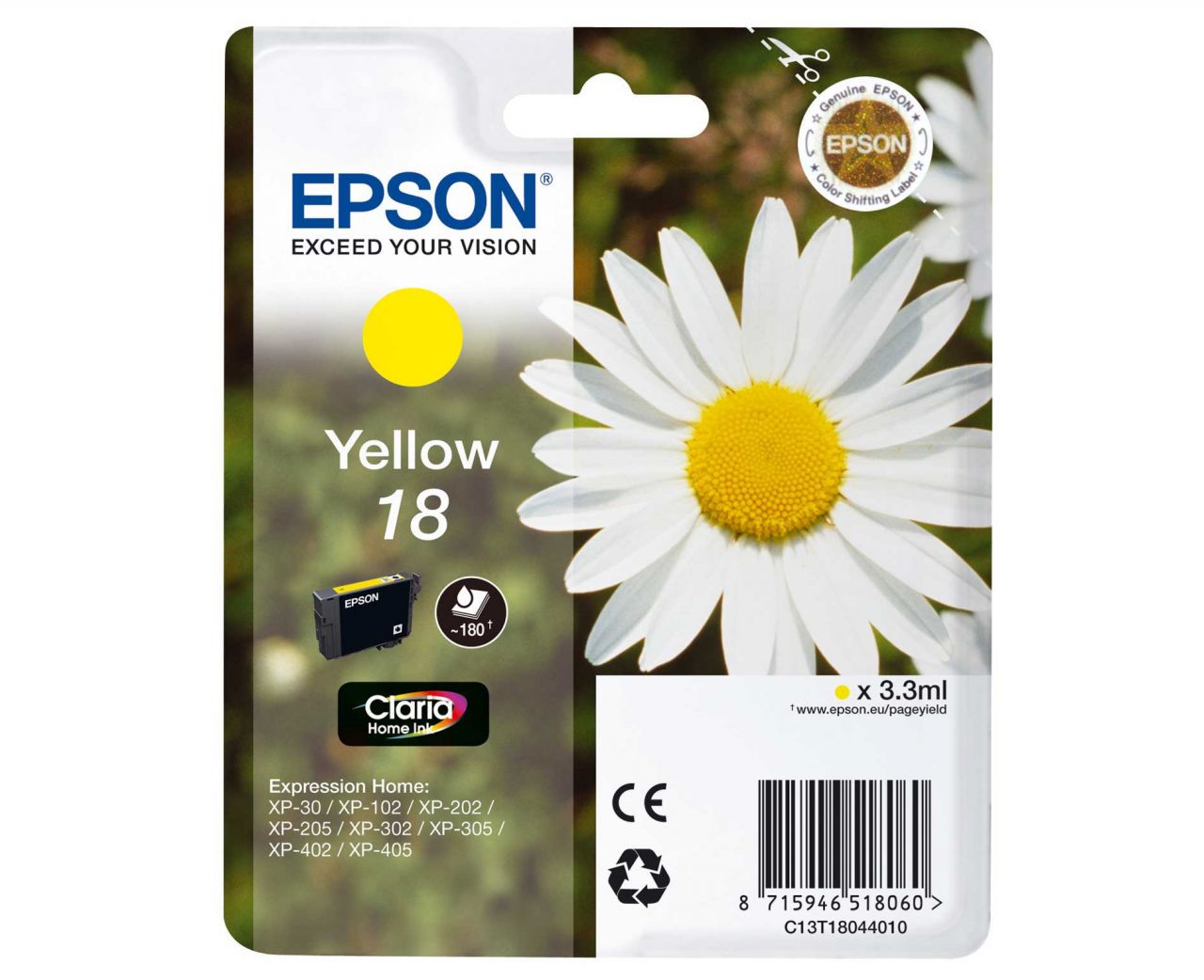 Epson T1804 (18) Yellow tintapatron