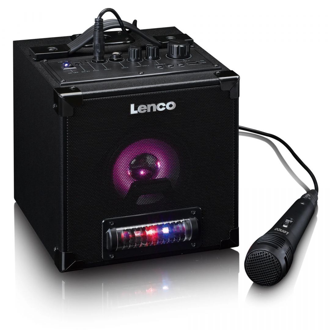Lenco BTC-070BK Bluetooth Speaker with LED light animation Black