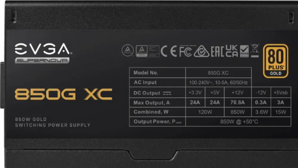 EVGA 850G 850W SuperNOVA XC 80+ Gold