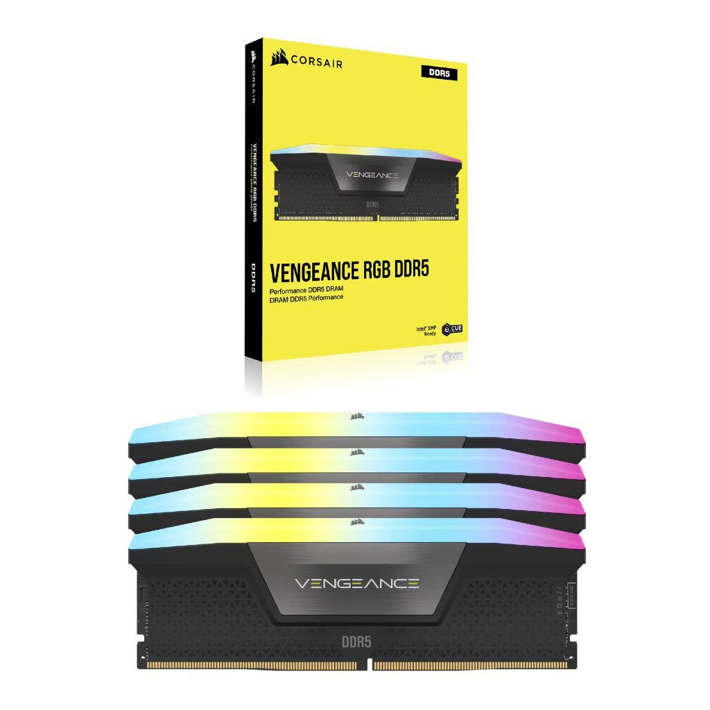 Corsair 96GB DDR5 5600MHz Kit(4x24GB) Vengeance RGB Black