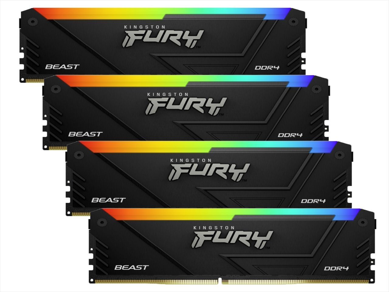 Kingston 32GB DDR4 3600MHz Kit(4x8GB) Fury Beast RGB Black