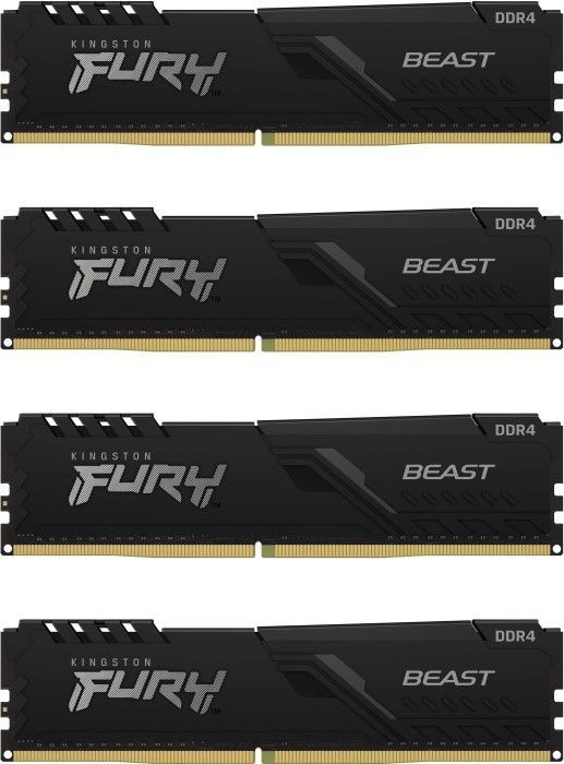 Kingston 128GB DDR4 3600MHz Kit(4x32GB) Fury Beast Black