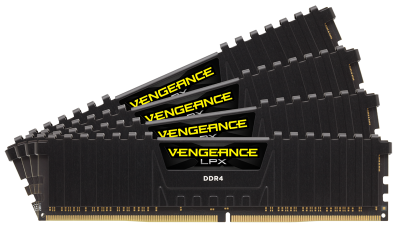Corsair 64GB DDR4 2666MHz Kit(4x16GB) Vengeance LPX Black