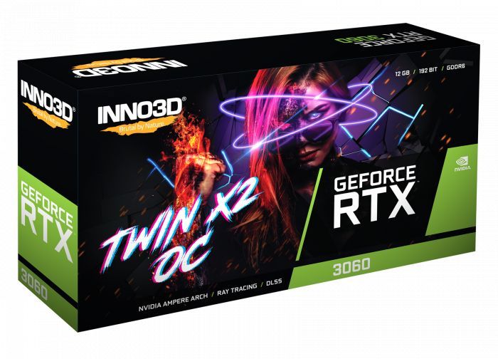 Inno3D GeForce RTX3060 12GB DDR6 Twin X2 OC (LHR)