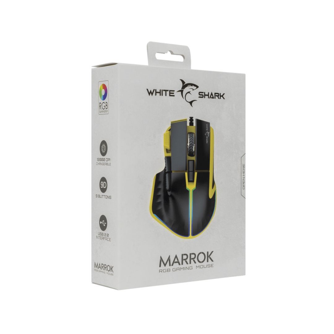 White Shark Marrok RGB Gaming mouse Yellow/Black