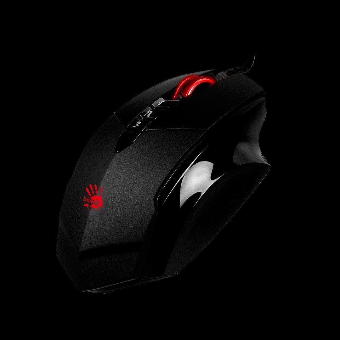 A4-Tech V7M Bloody Gaming Mouse Black/Red + B-071 Egérpad
