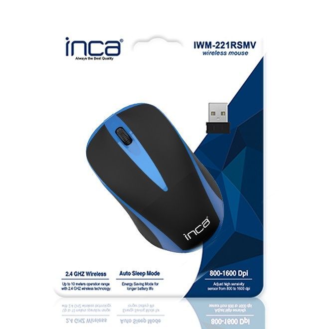INCA IWM-221RSMV Wireless mouse Black/Blue