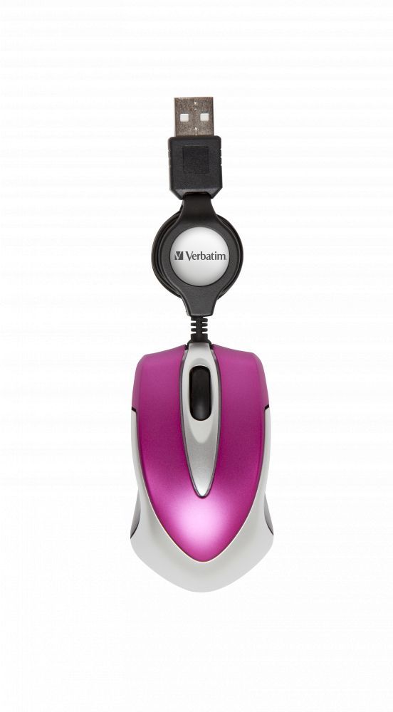 Verbatim Go Mini Optical Travel Mouse Hot Pink