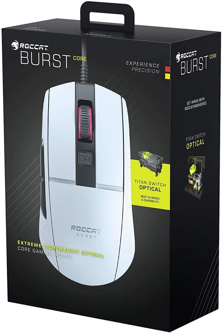 Roccat Burst Core RGB Gaming Mouse White