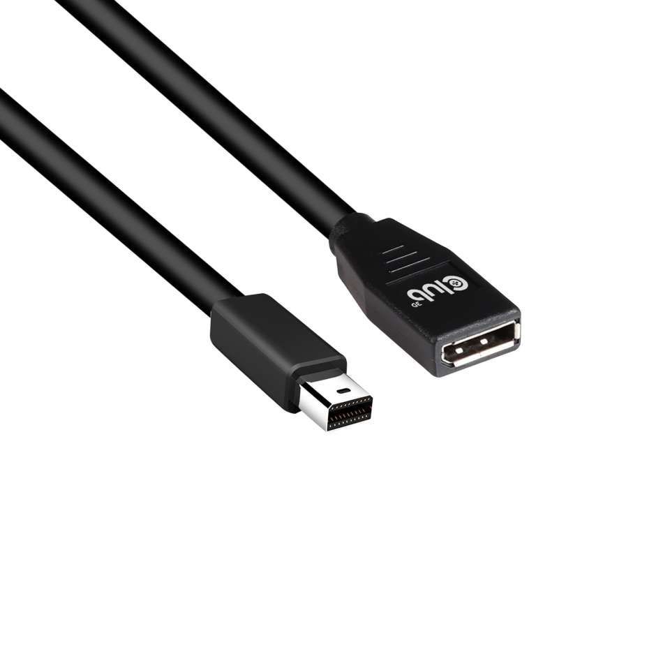 Club3D Mini DisplayPort to DisplayPort1.4 Extension Cable 8K60Hz DSC1.2 HBR3 HDR M/F 1m