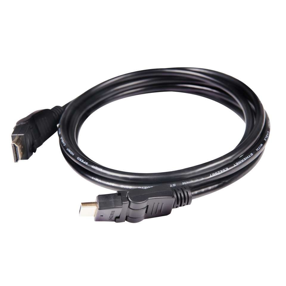 Club3D HDMI 2.0 4K60Hz UHD 360 Degree Rotary cable 2m Black