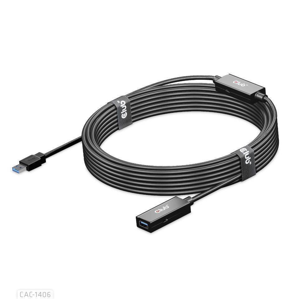 Club3D USB 3.2 Active Repeater cable 15m Black