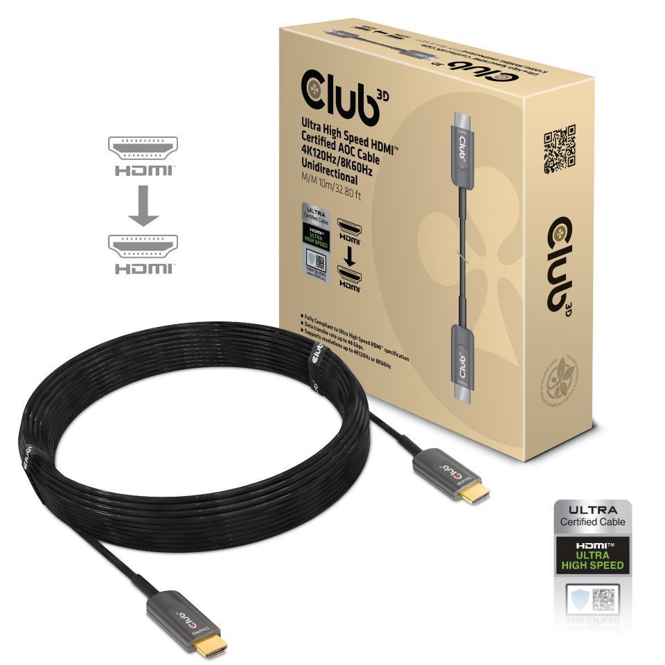 Club3D Ultra High Speed HDMI cable 10m Black