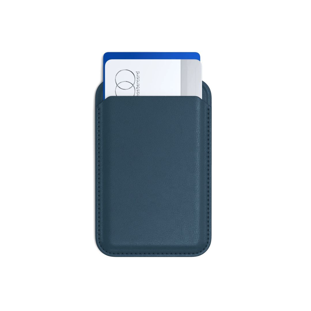 Satechi Vegan-Leather Magnetic Wallet Stand (iPhone 12/13/14/15 all models) Dark Blue