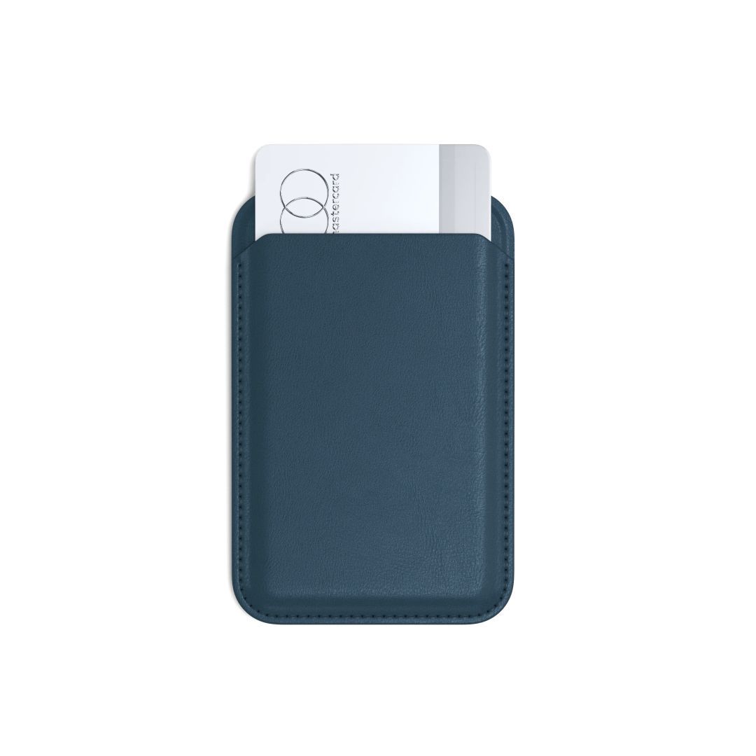 Satechi Vegan-Leather Magnetic Wallet Stand (iPhone 12/13/14/15 all models) Dark Blue