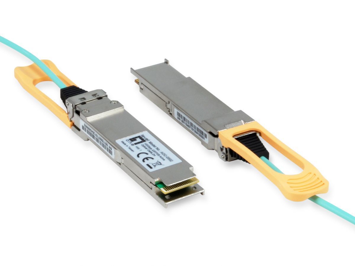 LevelOne AOC-0501 100Gbps QSFP28 Active Optical Cable 1m