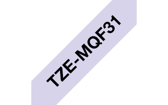 Brother TZe-MQF31 laminált P-touch szalag (12mm) Black on Pastel Purple - 4m
