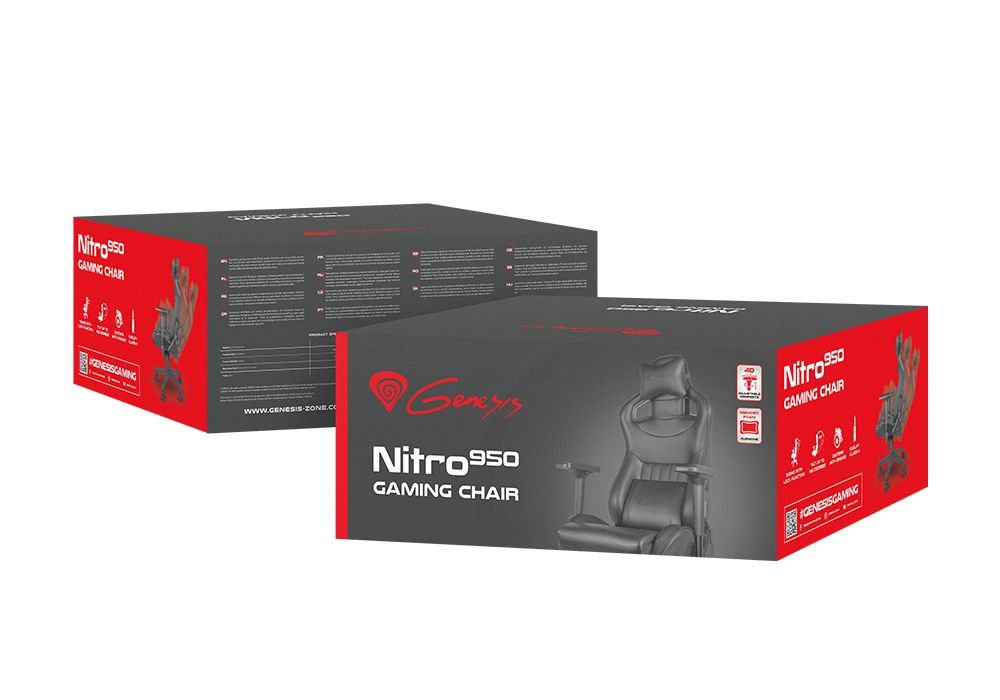 Natec Genesis Nitro 950 Gaming Chair Black/Black