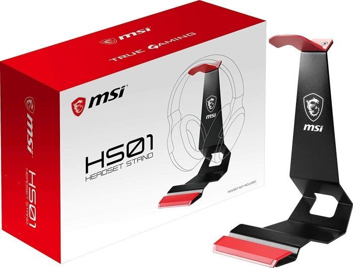 Msi HS01 Metal Headset Stand Black/Red