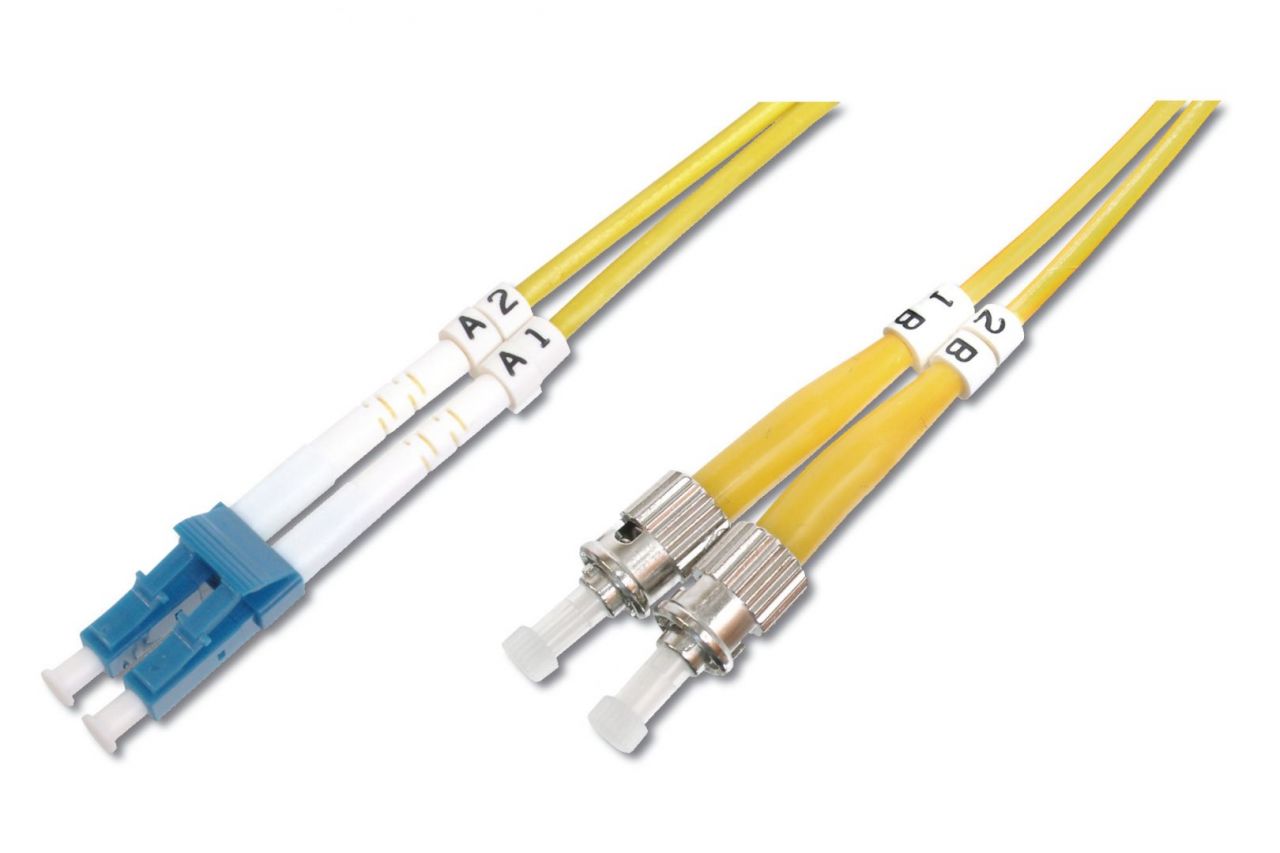 Digitus DK-2931-10 száloptikás kábel 10 M LC ST I-VH OS2 Yellow
