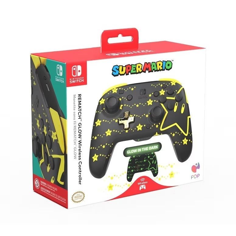 PDP Rematch Glow Wireless Gamepad Super Stars Glow in the Dark