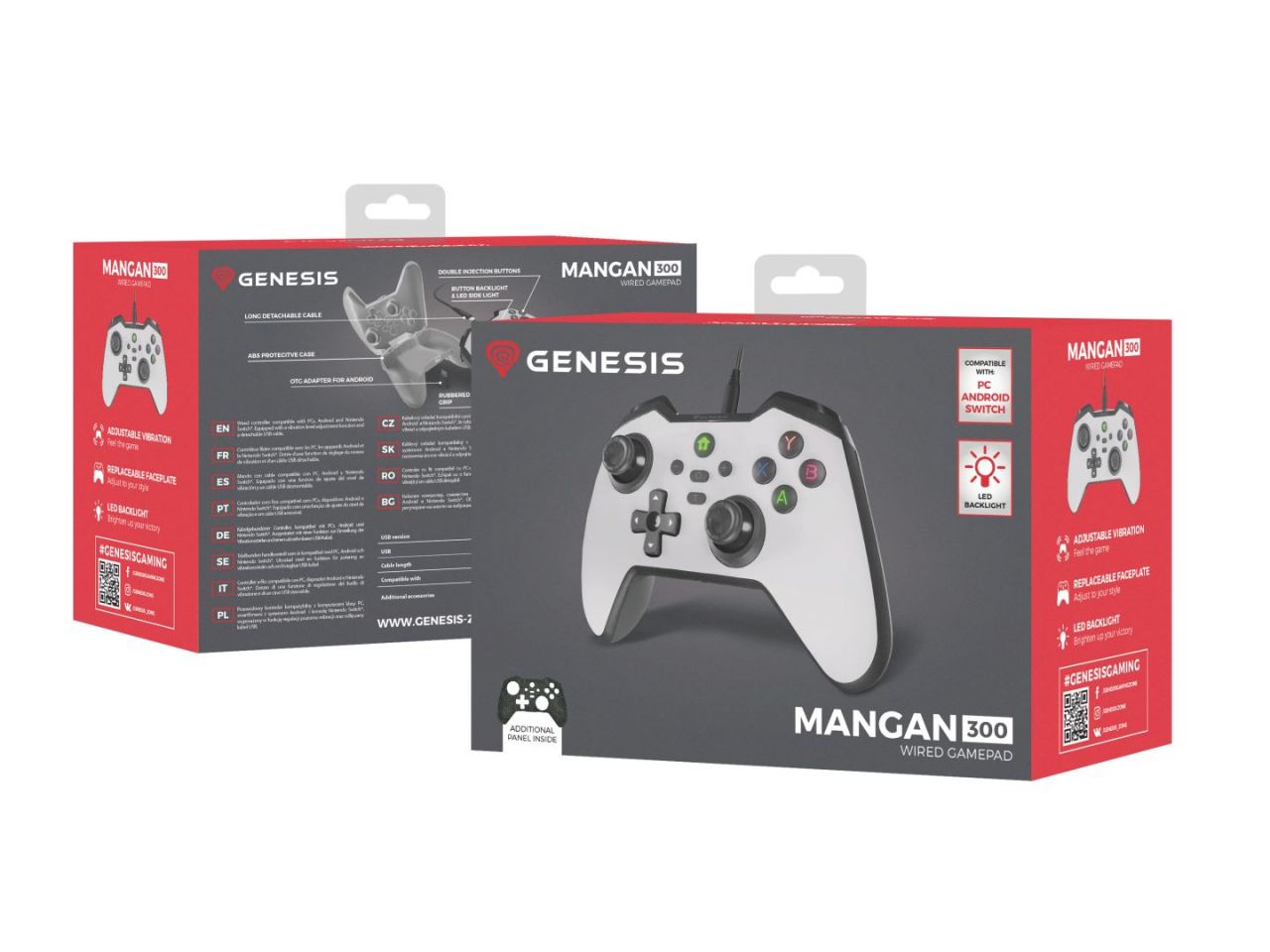 Genesis Mangan 300 USB Gamepad White