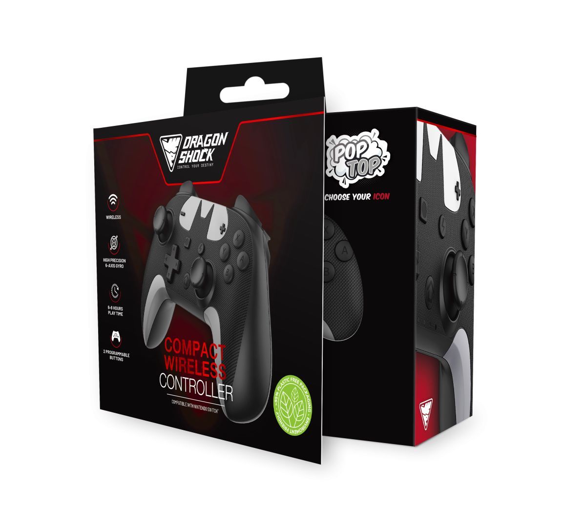 Dragonshock PopTop Compact Wireless Controller for Switch Batman