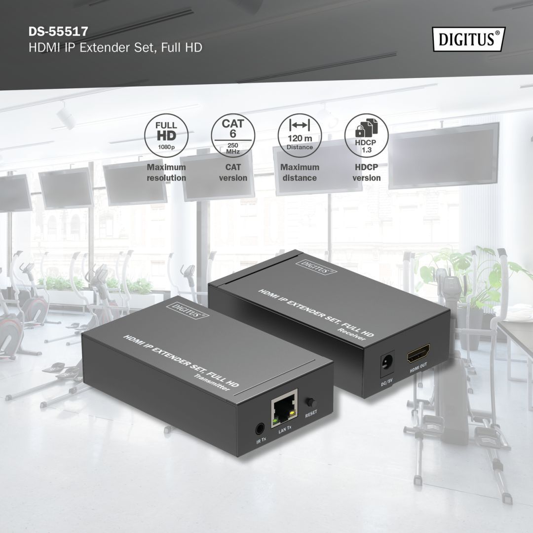 Digitus HDMI IP Video Extender Set 120m