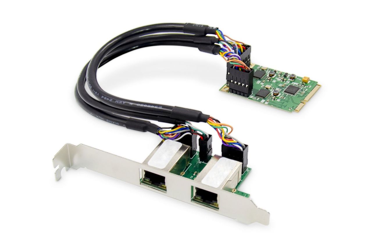 Digitus Dual Gigabit Ethernet Mini PCI Express Network Card