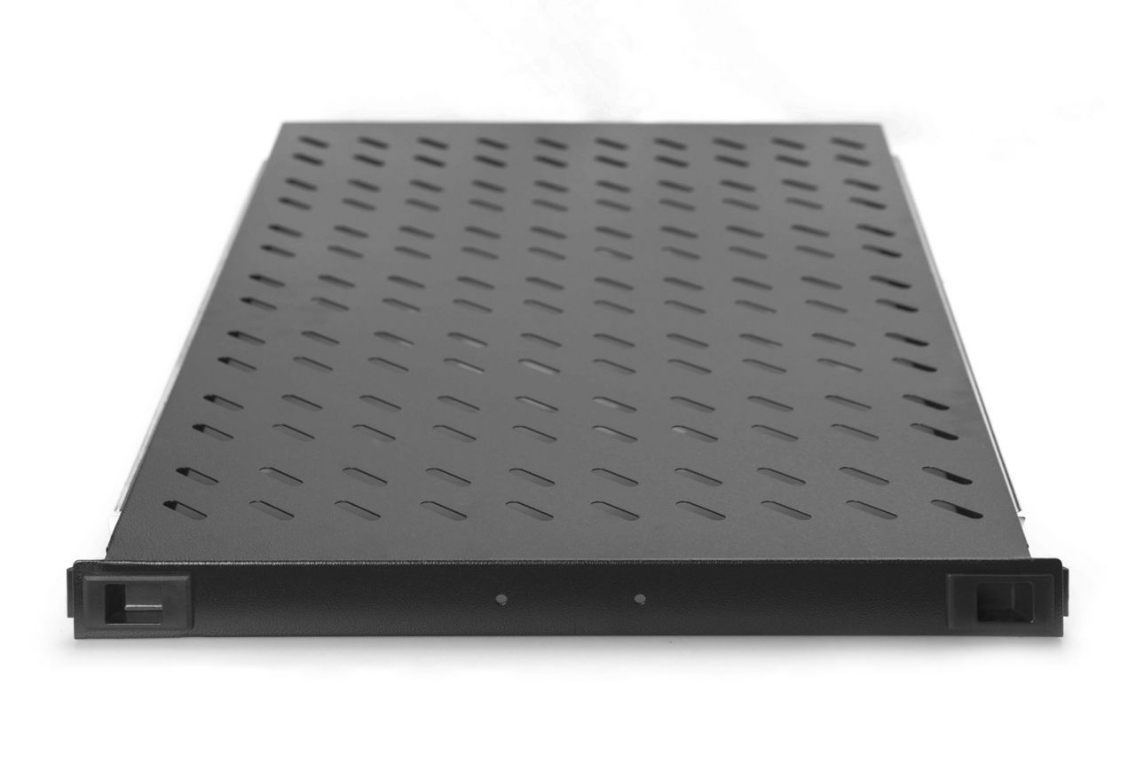 Digitus 1U extendible shelf for 1000mm depth racks 44x483x720mm up to 65 kg Black (RAL 9005)