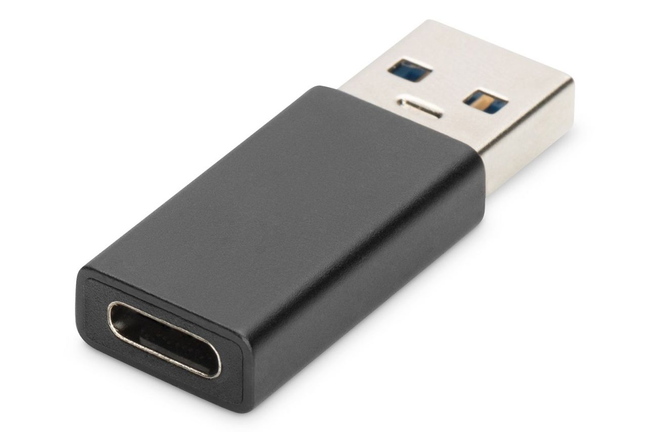 Digitus USB Type-C male/famale adapter Black