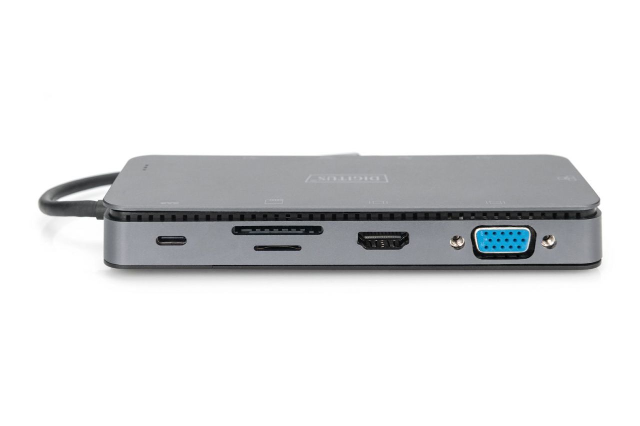 Digitus 11-Port USB-C Docking Station with SSD Enclosure Grey