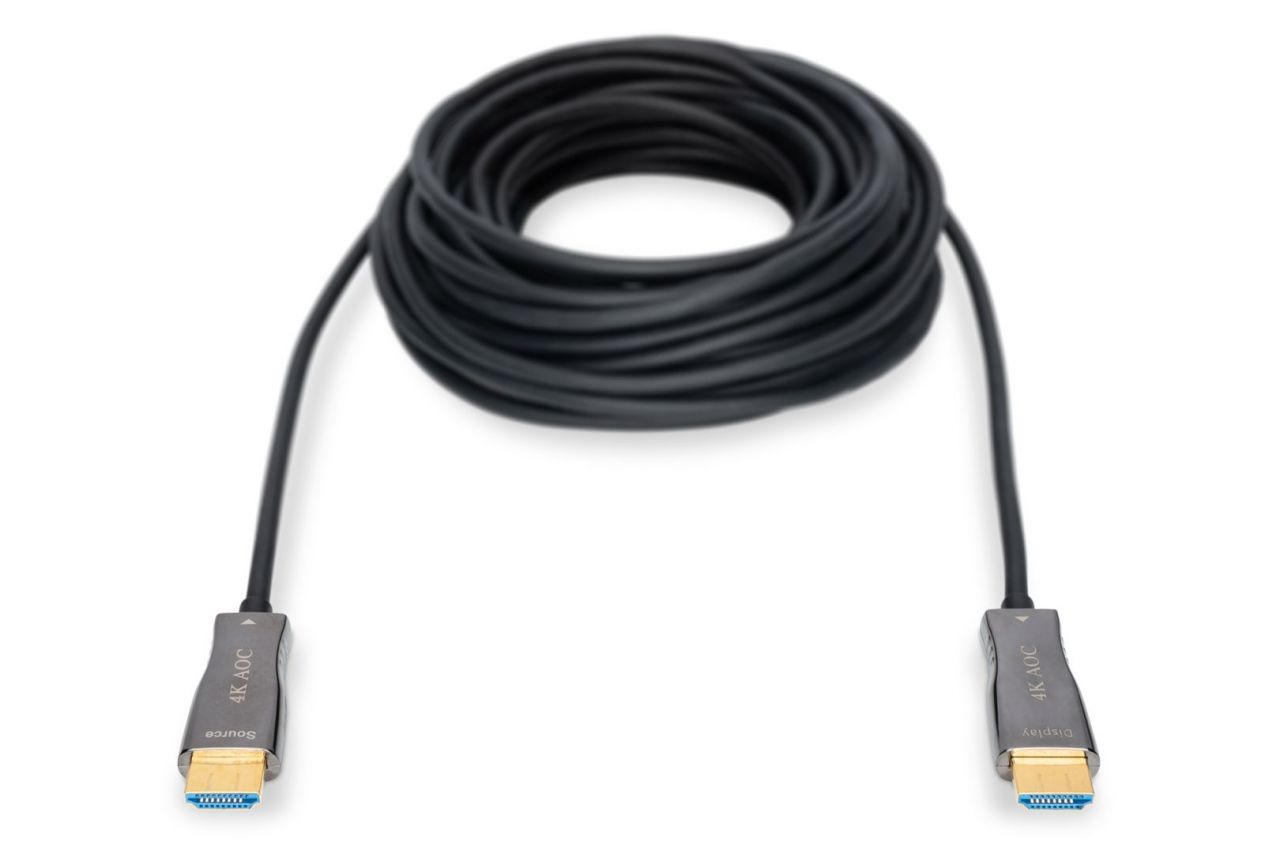 Digitus HDMI AOC Hybrid Fiber Optic Cable UHD 4K 15m Black