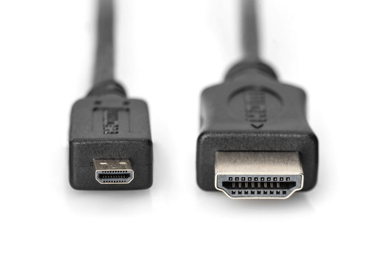 Digitus 4K HDMI High-Speed Connecting Cable Type D to Type A 2m Black